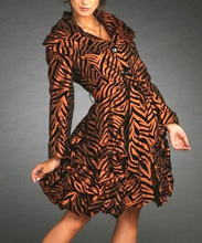 Load image into Gallery viewer, Animal Print Belted Dress Coat
